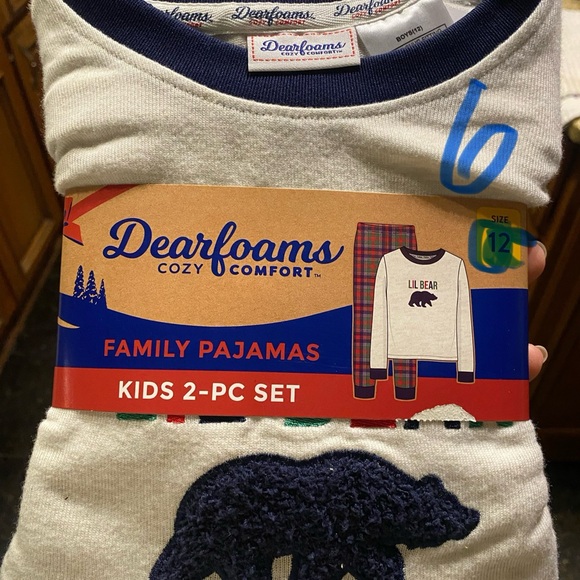 Dearfoams White and Plaid Pajama Sets - Picture 3 of 3